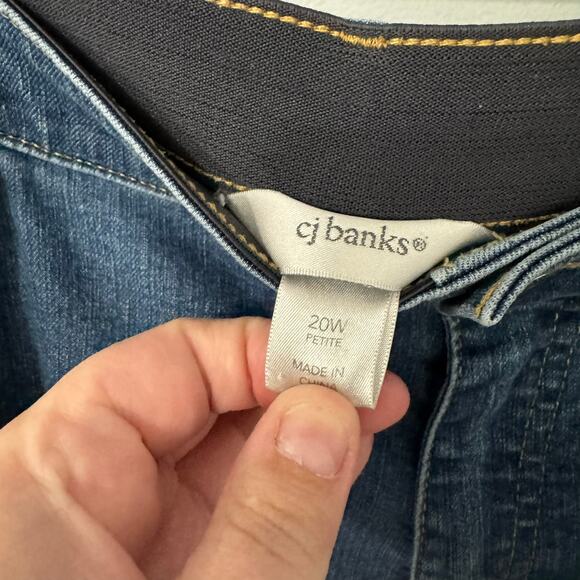 CJ Banks Medium Wash Boot Cut Jeans Size 20 W Petite Cotton Polyester Spandex - Picture 4 of 7